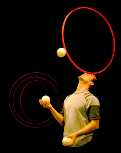 Les Objets Volants: Cercles - jonglage expérimental avec balles et anneaux